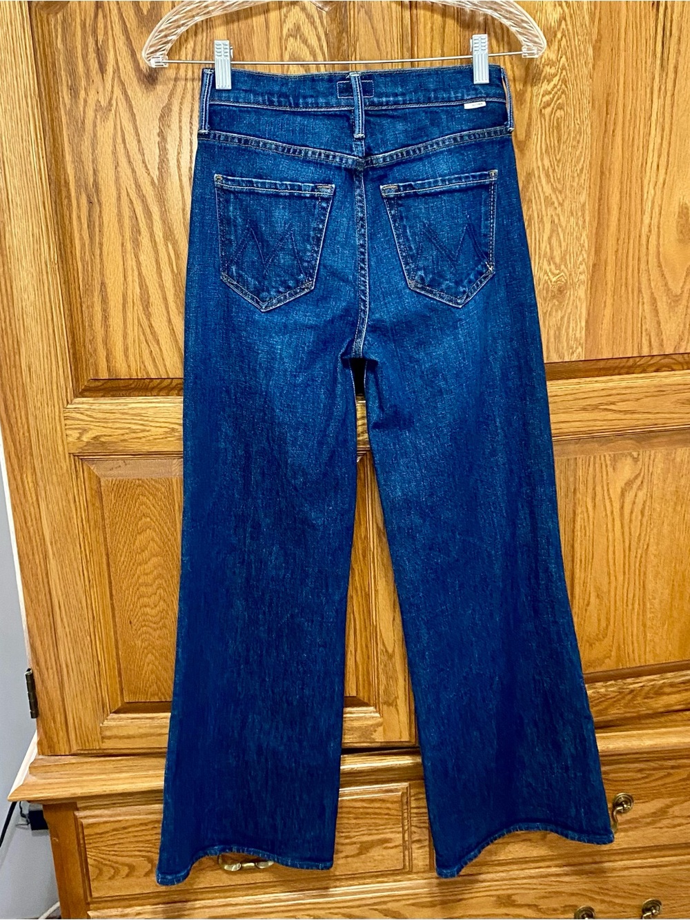Mother The Twister Flood Clothing Optional Dark Wash Wide Leg Jeans Sz 23 - Picture 3 of 15